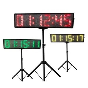 ג'רינג לד 8 אינץ' ענק דו צדדי שעון ספורט מרתון שעון מרוץ טיימר לחוץ