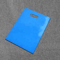 Sac en PE épais semi-transparent grand format pour T-shirt, sac cadeau givré, sac de vêtements imperméable avec bec verseur, pour supermarché