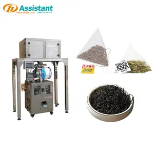 Machine à emballer automatique de sachet de thé de pyramide de triangle intérieur et extérieur pour la DL-SJB-4C de thé de fleur de granule en vrac