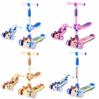 Jouets sportifs, scooter en PU à LED lumineux, scooter pour enfants à 3 roues, scooter pour enfants sécurisé, scooters à pousser de qualité supérieure pour enfants à 3 roues avec siège amovible