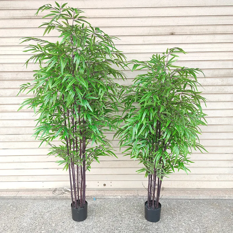 Decoración realista para el hogar, plantas artificiales, plantas bonsái falsas de alta calidad, árbol de bambú Artificial para interiores