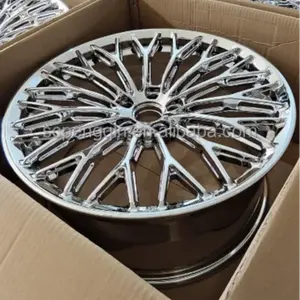 Kustom pelek roda logam campuran mobil rin 24 5x120 roda 19 20 inci pelek palsu untuk mobil roda 18 "rines 17 5x112 perak