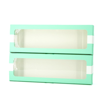 Boîte personnalisée de couleur verte en carton ondulé pour l'expédition, l'emballage postal et les cadeaux, avec logo et fenêtre de visualisation