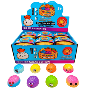 ของเล่นบีบกวนรูปซาลาเปาน่ารัก ของเล่นบีบคลายเครียดพลาสติก บีบแล้วคืนรูปช้า กล่องสุ่มสีลึกลับสำหรับเด็ก - Product Image 3