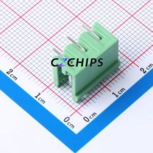 DB2ER-5.0-3P-GN Plug-in Terminal Block P=5mm Connector Board-to-Board / Socket - Open 1x3P 5mm Green - Product Image 2