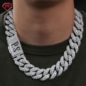 <span class=keywords><strong>Catena</strong></span> Cubana di Lusso in Moissanite di Grandi Dimensioni, Gioielli Hip Hop da <span class=keywords><strong>Uomo</strong></span>, <span class=keywords><strong>Catena</strong></span> Miami Cubana in <span class=keywords><strong>Argento</strong></span> <span class=keywords><strong>925</strong></span> con Effetto Ghiaccio - Product Image 1