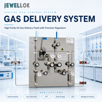 Boîte d'alimentation en gaz spécial N2 Ar H2 O2, panneau de distribution automatique haute pureté VMB pour atelier, acier inoxydable 316L, industriel