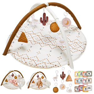 <span class=keywords><strong>Tapis</strong></span> d'éveil pour bébé avec 6 jouets détachables - Aire <span class=keywords><strong>de</strong></span> jeux pour le développement visuel, auditif et moteur - <span class=keywords><strong>Tapis</strong></span> d'éveil lavable pour bébé - Product Image 1