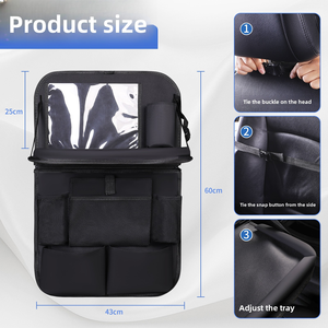 Nouveau sac de rangement 2-en-1 pour siège auto 2026 avec plateau de table et plateau multifonctionnel pour volant avec fermeture éclair détachable - Product Image 2