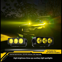 Offroad Kamyon SUV 3LED Izgara Spot Işığı CNC Ultra İnce Gizli Tasarım 12V 24V Yüksek Güçlü Araba Yardımcı Farı