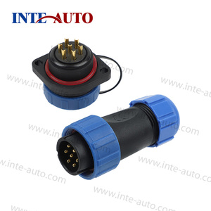 Conectores de Cable Circulares IP68, Conector de Cable <span class=keywords><strong>SP</strong></span> 13 17 21 Personalizado de 4 5 6 Pines, Conector de Brida de Cable Impermeable M19 de <span class=keywords><strong>2</strong></span> 3 4 5 Pines - Product Image 1