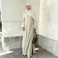 Robe Musulmane Abaya NIDA sur Mesure OEM, Modèle Dubaï Vintage Turc Égyptien à Manches Longues pour Usage Quotidien Traditionnel