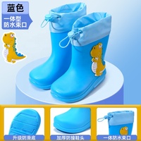 BAEWOON CRB24 Bottes de pluie pour enfants, chaussures d'eau antidérapantes pour garçons et filles, chaussures de pluie mignonnes à motif de dessin animé, bottes d'eau en caoutchouc pour enfants