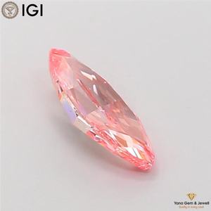 เพชรทรงมาร์คีส์ 1.51 กะรัต สีชมพูสดใส ระดับความสะอาด VVS2 ได้รับการรับรองจาก IGI เพชร CVD ที่เพาะเลี้ยงในห้องปฏิบัติการ เหมาะสำหรับแหวนดีไซน์ทันสมัย - Product Image 3