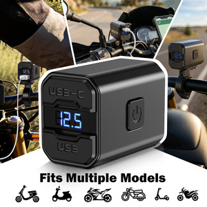 Cargador USB para motocicleta PD tipo C y cargador rápido 3.0 con voltímetro, adaptador SAE a USB de desconexión rápida a prueba de agua - Product Image 3
