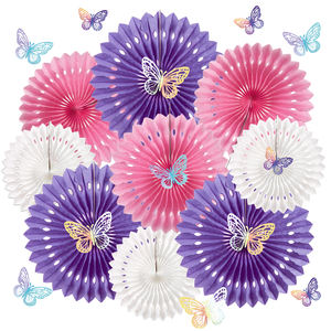 חדש פופולרי פרפר נייר מאווררים 3D פרפרים ציוד קישוטים למסיבה אביזרי מאוורר מותאמים אישית עם פרפרים - Product Image 1