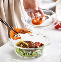 Plat à gâteau ovale en verre résistant à la chaleur, compatible lave-vaisselle, pour la cuisine à domicile et le four