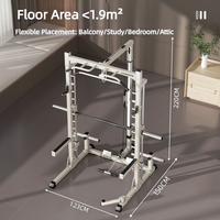 PINJIAN Machine Smith Réglable Tout-en-un avec Rack de Musculation et Blocs de Poids pour Salle de Sport à Domicile