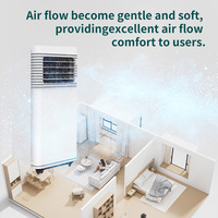 Climatiseur portable Airwens 110V 60Hz 9000BTU avec commande par application, refroidissement/chauffage par onduleur pour maison moderne