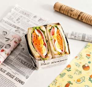 Wholesale PE Coated Greaseproof <b>Wrapping</b> <b>Paper</b> Sandwich Burger Bread <b>Wrapping</b> <b>Paper</b> <b>Sheets</b> With Your Logo - Product Image 1