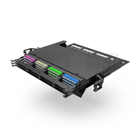 Entièrement chargé 1U 3 couches 144core MPO Patch Panel 12 * MPO Cassettes Châssis coulissant haute densité pour équipement à fibre optique
