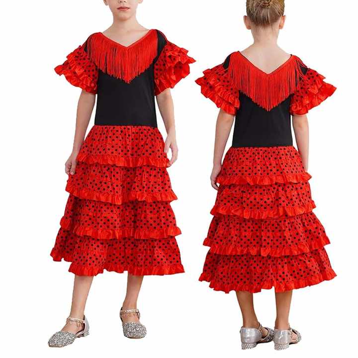 フラメンコ衣装 Flamenco ドレス 4層 子供～大人 オーダーメイド