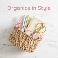 Panier de rangement tissé à la main MIXWARES en corde de papier, organisateur écologique pour cosmétiques, bureau et maison