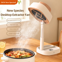High-Suction Portable Desktop Range Hood Smoke Extractor Rechargeable Power Energy Efficient A+++ Mechanical Control for