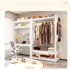 Có thể điều chỉnh đa chức năng nghiên cứu máy tính bàn với khung thép lưu trữ kệ cho nhà văn phòng hoặc phòng khách - Product Image 3