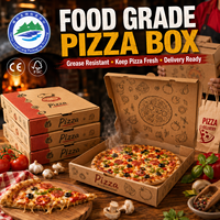Boîte à pizza en carton personnalisée avec impression de logo, emballage alimentaire en carton, boîte à emporter avec couleur