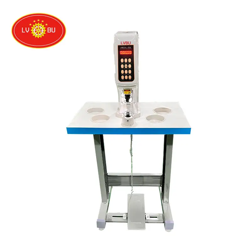 LVBU-818 computer servo integrated button machine Anti-beater plastic four-button big white button riveting machine