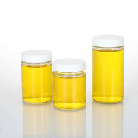 Diskon besar stoples kaleng kaca mulut lebar bulat bening untuk saus acar madu dengan tutup plastik 250 ml 500 ml 8 oz 16 oz