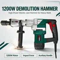 Marteau perforateur de démolition électrique industriel 1200W 65mm robuste pour bricolage, directement de l'usine