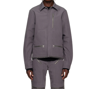 Xjyd Áo Khoác Nhà Máy Biểu Tượng Tùy Chỉnh Người Đàn Ông Hàng Hóa Áo Của Người Đàn Ông Thời Trang Phố Màu Xám Hollywood Vải Overshirts Đa Túi Áo Khoác Cho Nam Giới - Product Image 1