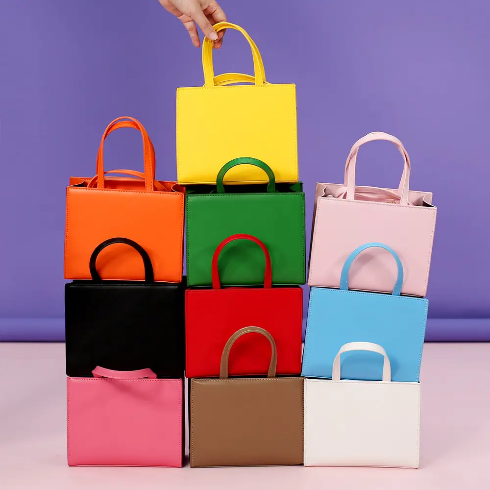 Bolsas de mão pequenas em branco para mulheres, bolsas e bolsas femininas de couro com novo design, novidade em 2024, novidade da moda