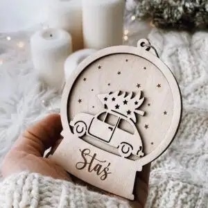 Wholesale Wood Ornament Creative Wooden <b>Christmas</b> <b>Tree</b> Decoration Tag for Hanging <b>Wall</b> Sign Craft Dropshipping - Product Image 2