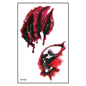 Disegni tatuaggio Stencil Template Body Art personalizzato aerografo Stencil personalizzato tatuaggi temporanei adesivo <span class=keywords><strong>stella</strong></span> in colore nero 0.2G - Product Image 2