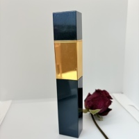 Tube double extrémité noir et or vide pour fond de teint, crème cosmétique, correcteur, avec pinceau, contenant de crème pour emballage de maquillage