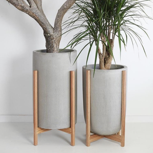 FANGSHENG Pots et jardinières décoratifs modernes en céramique, ronds, côtelés et incurvés, pour <span class=keywords><strong>jardin</strong></span>, maison, bureau et <span class=keywords><strong>salon</strong></span> – Vente en gros à prix abordable - Product Image 4