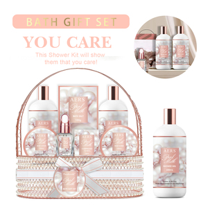 Ensemble de cadeaux Spa bain de noël fête des mères, gel douche éponge soins du corps pour femmes et hommes usine <span class=keywords><strong>amazon</strong></span> - Product Image 4