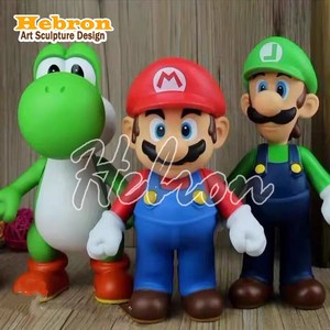 Estatua de <span class=keywords><strong>Yoshi</strong></span> de fibra de vidrio personalizada, escultura de resina de tamaño real, decoración artística para jardín exterior. - Product Image 6