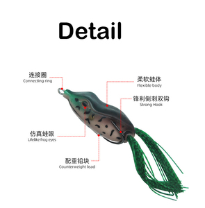 Señuelo de pesca biónico acción de natación vívida falda de silicona señuelo de rana suave Natural Topwater 4cm 6g 5,5 cm 13g - Product Image 6