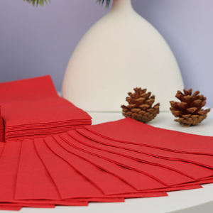 Usine de gros personnalisé double couche soft-pack mouchoirs en papier, restaurant et hôtel rouge serviettes échantillons gratuits fournis - Product Image 5