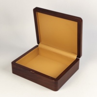 Boîte Cadeau Rectangulaire en Bois Doré de Luxe Faite à la Main, Design Tiroir Creux, Gravure Laser, Logo Personnalisé, OEM Guangdong pour Chocolats