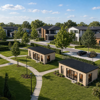Maison en verre préfabriquée de luxe extensible et portable, unités modulaires ADU, autres maisons préfabriquées pour cabane Airbnb mobile