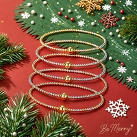 Bracelet à perles, perles mélangées or et argent, acier inoxydable plaqué, bijoux tendance pour femmes, cadeau