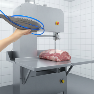 ใบเลื่อยสายพานสแตนเลสแบบฟันคมสำหรับตัด<span class=keywords><strong>กระ</strong></span>ดูกและเนื้อสัตว์สด - Product Image 6