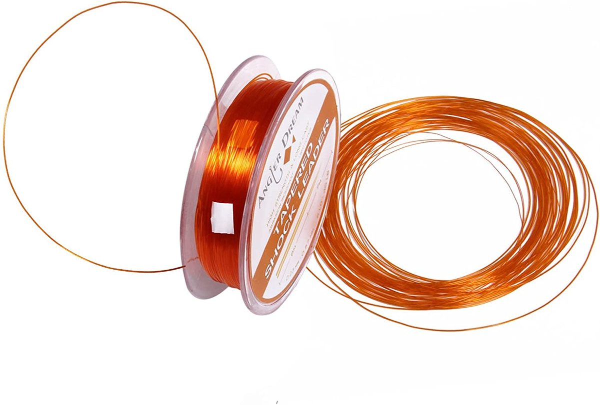 ASSO Tapered Shockleaders - ORANGE - 5x15m - 15-50lb, Mono Line & Braid