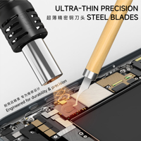 Kit d'outils de réparation de téléphone 4-en-1 RF4 KH15 avec poignée résistante à la chaleur pour démontage de CPU, nettoyage de plaques de soudure et élimination de colle