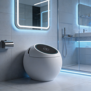 WC à siphon avec capteur et buse <span class=keywords><strong>de</strong></span> nettoyage, cuvette monobloc, sanitaires modernes, bidet automatique pour salle <span class=keywords><strong>de</strong></span> bain - Product Image 1